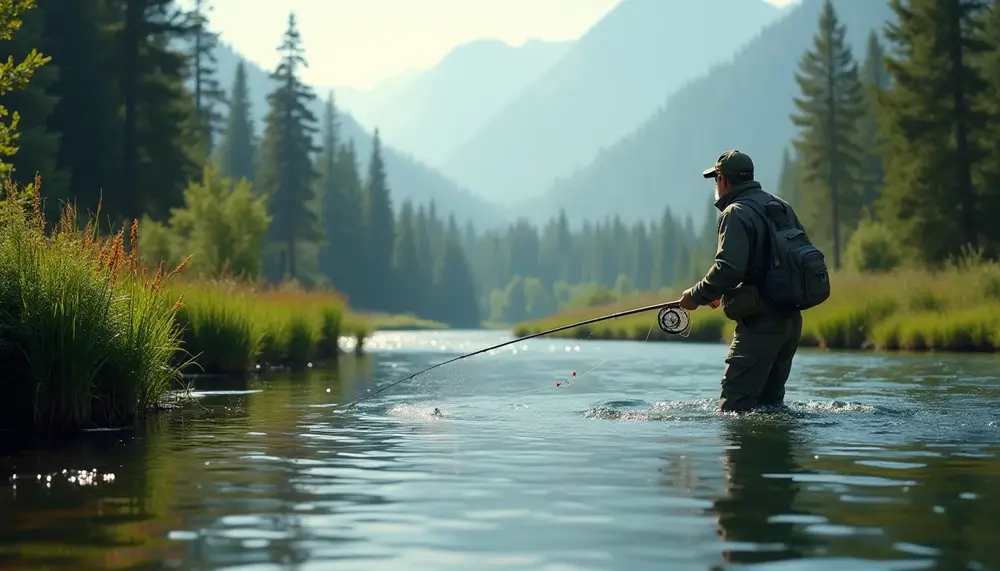 Meistere den Rollwurf: Die Technik des Fliegenfischens